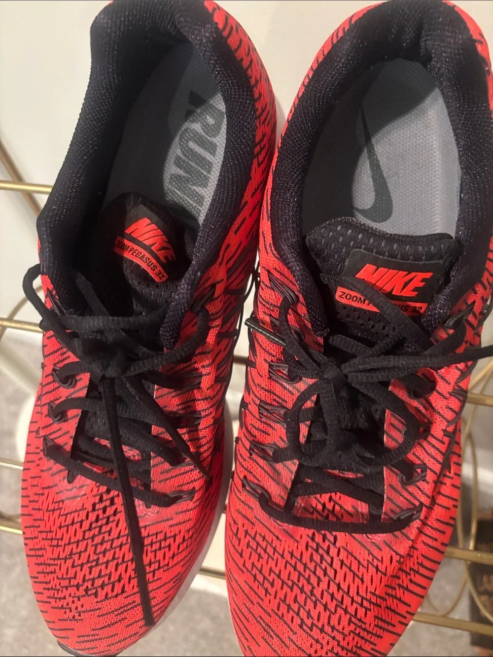 Nike Red and Black Mens Running Sneakers